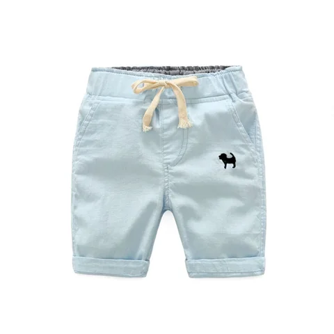 Летние повседневные шорты для мальчиков 2023, Детские хлопковые штаны с эластичным поясом, детские брюки до колен, однотонная одежда для маленьких мальчиков