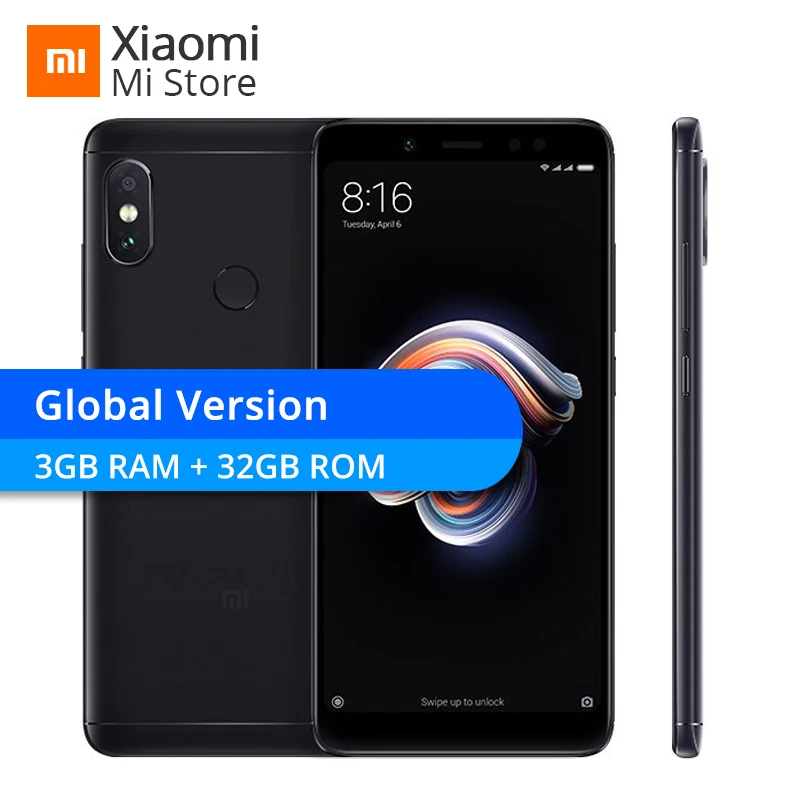 Новая глобальная версия Xiaomi Redmi Note 5 3GB ram 32GB rom мобильный телефон Snapdragon 636 Octa Core 99