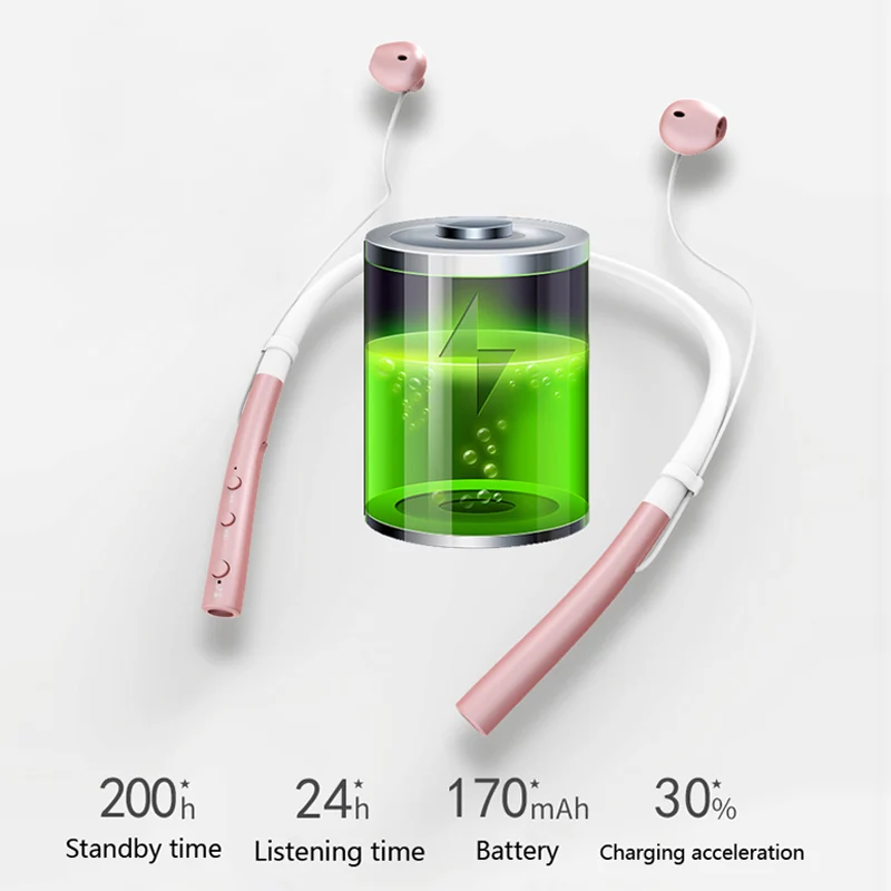 BGreen спортивные водонепроницаемые bluetooth-наушники беспроводные стерео гибкие шейные полосы гарнитура с магнитом адсорбции металлический корпус