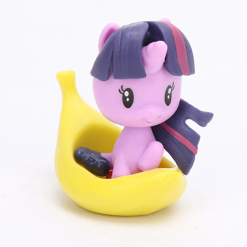 24 шт./компл. игрушки My Little Pony кафе Cuties мини пони куклы дружба-это чудо всех цветов радуги; платье с Сумеречной искоркой фигурки