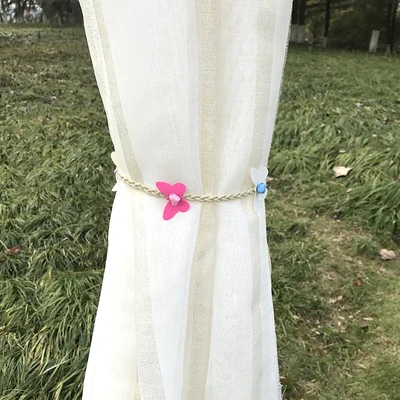 2 шт. штора веревка пасторальный Стиль Лента для штор Висячие пояса шарики для занавесок ремень подхват для штор гостиная украшения аксессуары - Цвет: 2