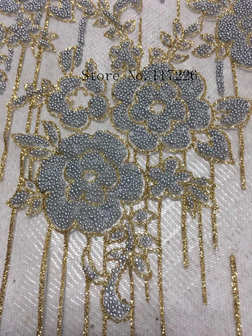 Блестящие Блестки приклеенные на вышивку африканская Тюлевая сетчатая ткань для