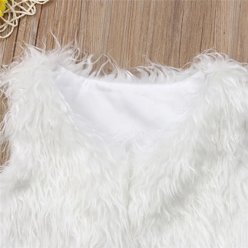 Детские Роскошные жилеты из искусственного меха с поясом для девочек осень 2018