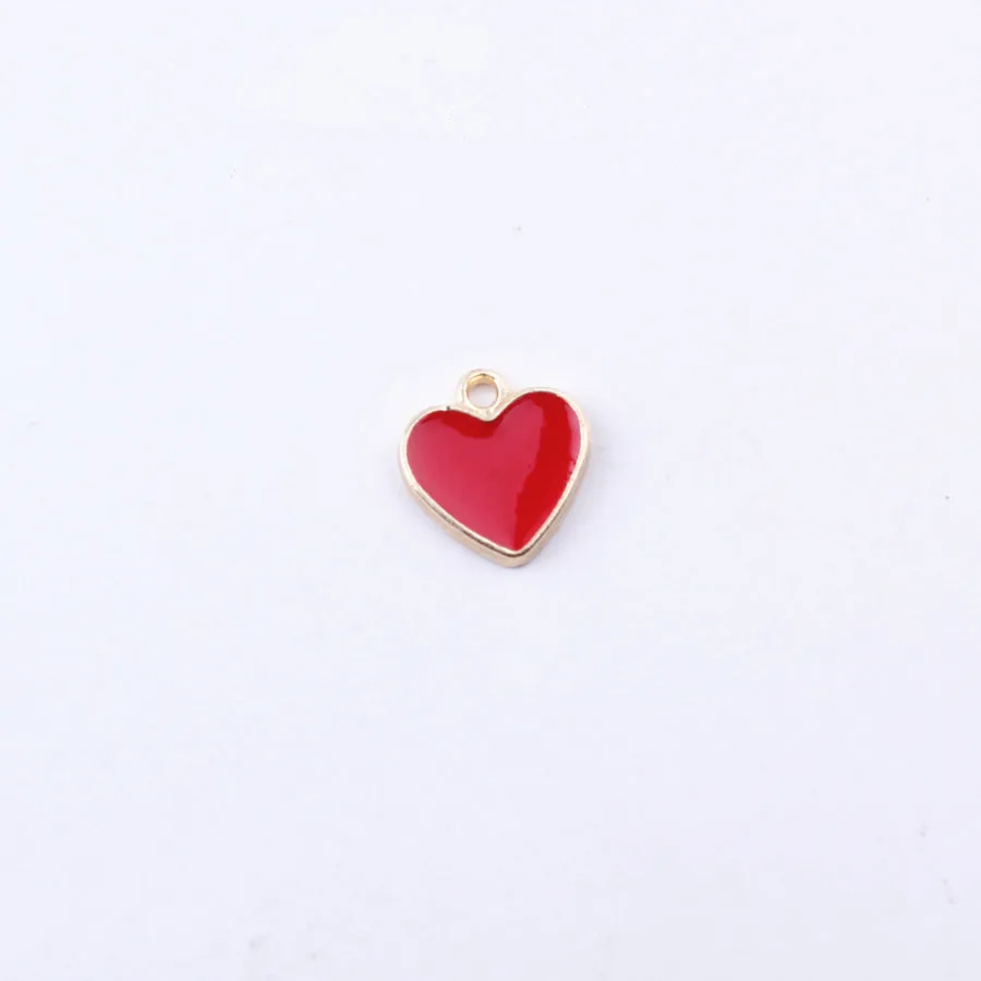 20pcs Mix 4 Colors Hearts Drop Oil Enamel Charm Alloy Pendant DIY fit Bracelet Necklace Accessories Valentine's Day Gift | Украшения и