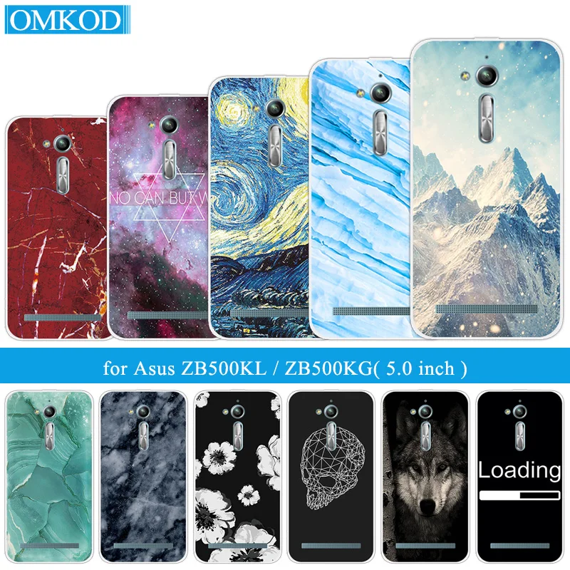 5 0 дюйма для ASUS Zenfone GO ZB500KL DIY чехлы телефонов мягкий силиконовый прозрачный ТПУ Asus