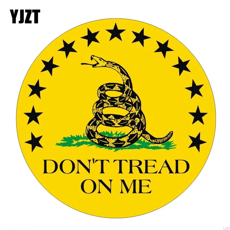 YJZT 15 см* 15 см Автомобильная наклейка Dont Tread On Me Snake смешная ПВХ наклейка 12-0446