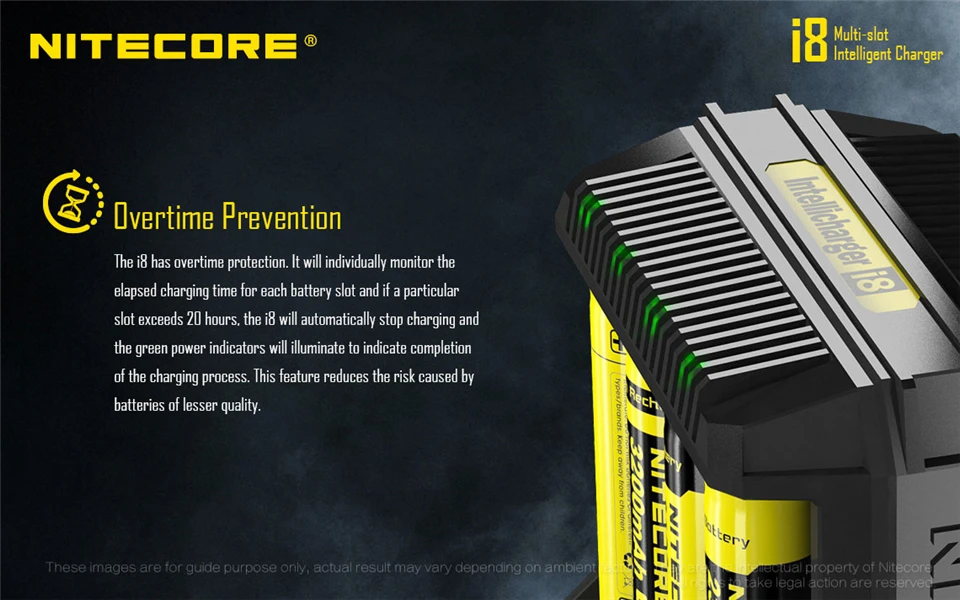 Nitecore i8 Новое i4 i2 интеллектуальное зарядное устройство 8 слотов всего 4A выход Смарт зарядное устройство для Li-Ion 18650 16340 10440 AA AAA 14500 26650