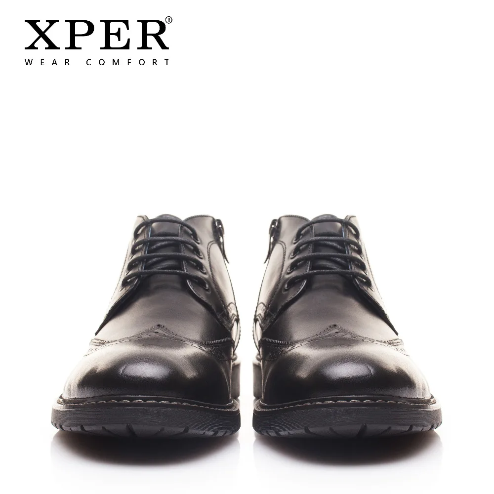 XPER/Новинка мужские ботинки из натуральной кожи модная мужская обувь коровьей