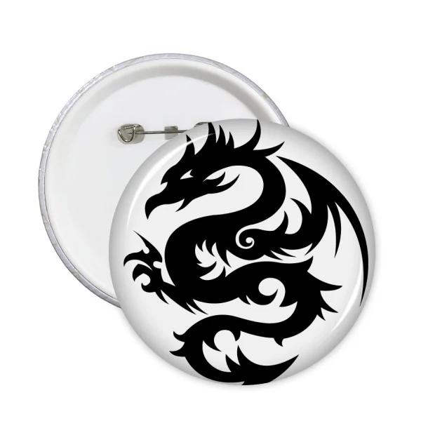 5 шт. круглый значок с изображением дракона животного | Дом и сад