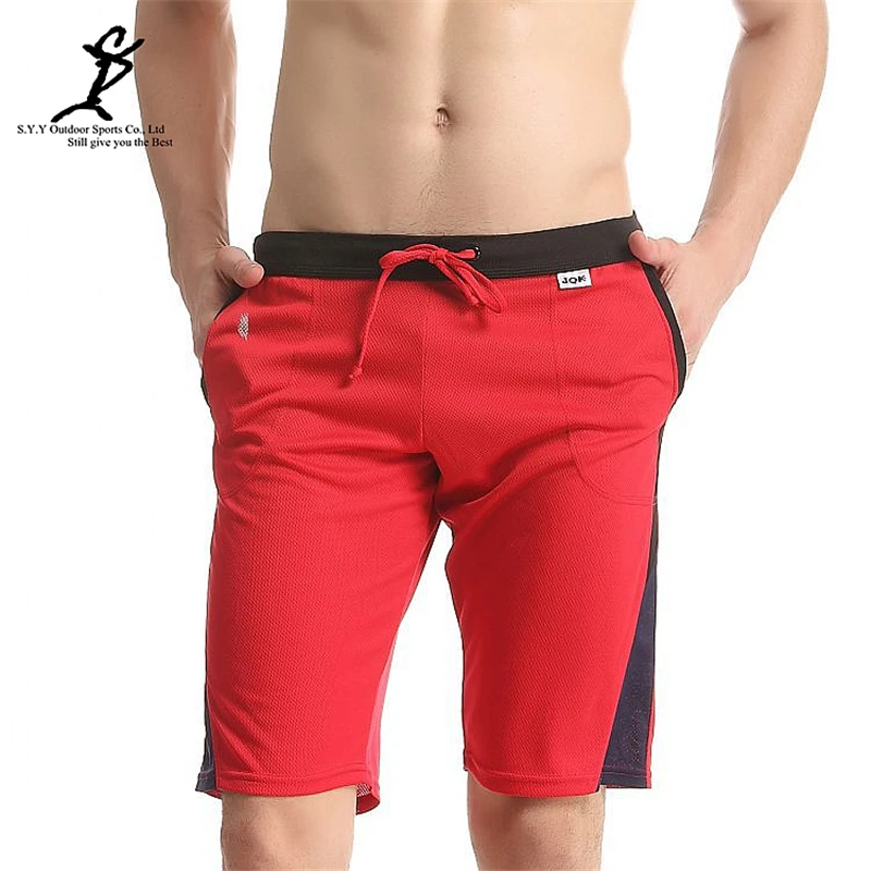Для мужчин тренажерный зал Фитнес Цвет лоскутное шорты для бега тренировки
