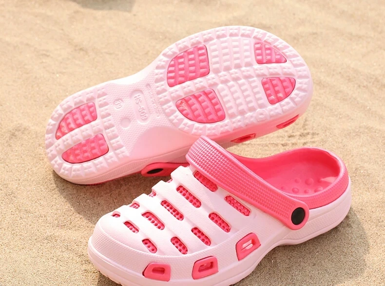 Г., лидер продаж, Sapatos Mulher Sandalias Mujer Sandalias Boosili г. Новая женская обувь с двумя цветными отверстиями женские сабо для сада
