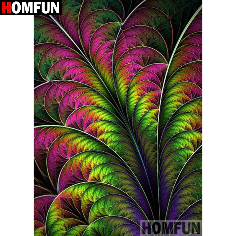 

Алмазная 5D картина HOMFUN «сделай сам», вышивка крестиком с полными квадратными/круглыми стразами, «красочный узор», домашний декор, A19458