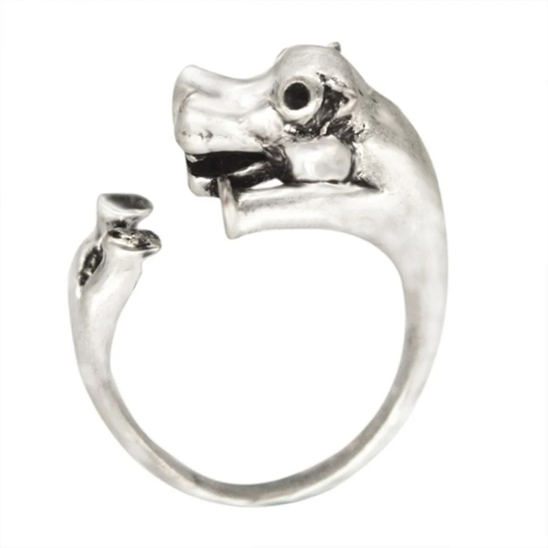 Мужское и женское Винтажное кольцо в стиле хип-хоп античное серебряное из сплава