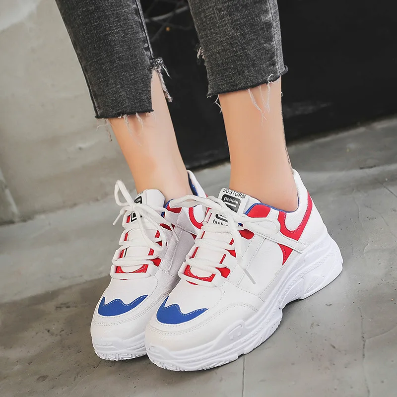 Женская спортивная обувь удобная на платформе женские кроссовки chaussure femme C8187