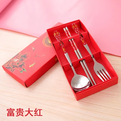 Свадебные подарки для влюбленных из нержавеющей стали вилка палочки Ложки Набор