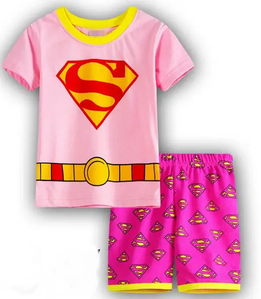 New Arrivals 2pcs Baby Boys Kids Children Short Sleeve Cartoon Pajamas Sleepwear Homewear T-shirt Top Pants Clothing Sets SP24 | Детская