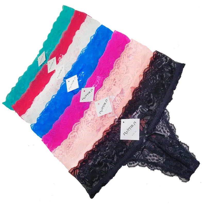 XXXXL, XXXL, большой размер, 7 цветов, одноцветные, кружевные, с цветами, сексуальные, женские стринги, стринги, нижнее белье, трусики, женские, Т-образное нижнее белье, ah20