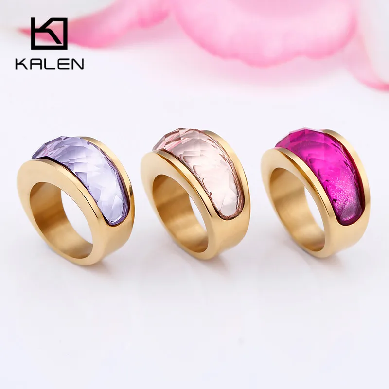Новые богемные золотые кольца KALEN из нержавеющей стали с Болгарией для женщин