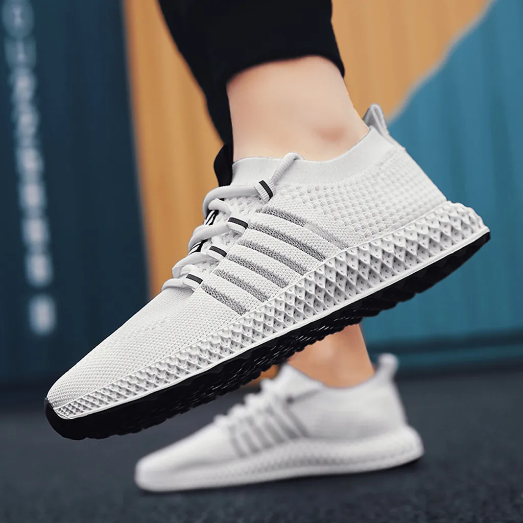 Men's Leisure Breathable Hollow Out Mesh Surface Sports shoes running Casual platform Sneakers balenciaca Shoes #G3 | Обувь