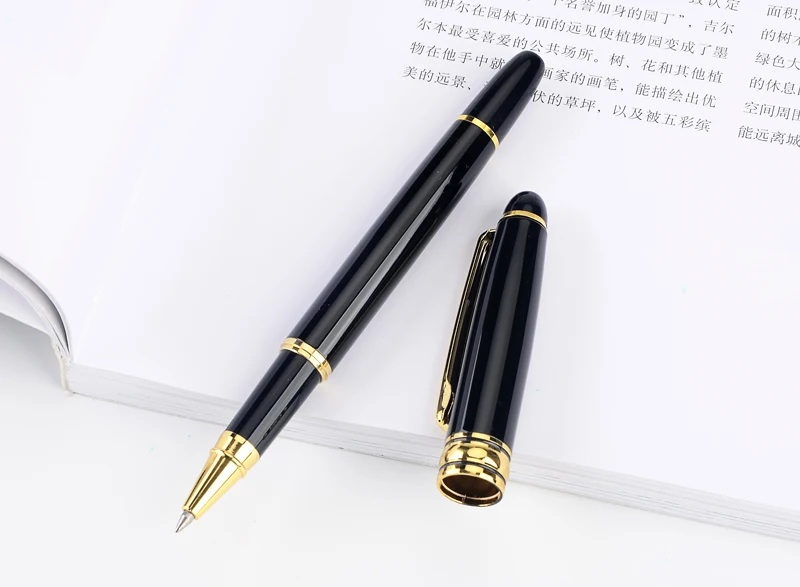 Luxury Brand Full Metal Ball Pen 0.5mm Medium Refill Gold& Silver Clip School Office Business Ballpoint Pens Writing Stationery