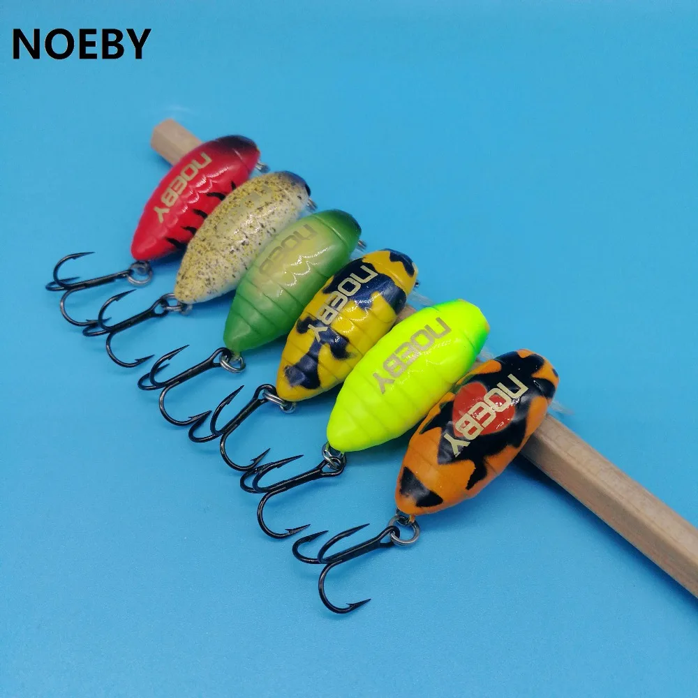 NOEBY 3 шт./лот мини приманка для ловли насекомых твердая захвата рыболовная 2 г/28 мм 6