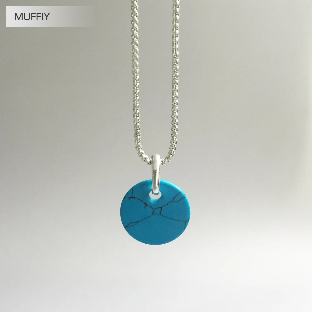 Blue Stone Ornament Pendant Europe Style Glam Jewelry Good For Women Gift In Silver Super Deal | Украшения и аксессуары