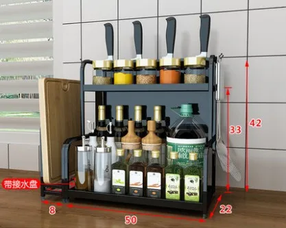 2 Layer L50cm 2 слоя 3 слоя из нержавеющей стали кухонная сушилка над раковиной бытовой держатель для хранения сушилка для посуды Полка Органайзер - Цвет: 2 Layer L50cm