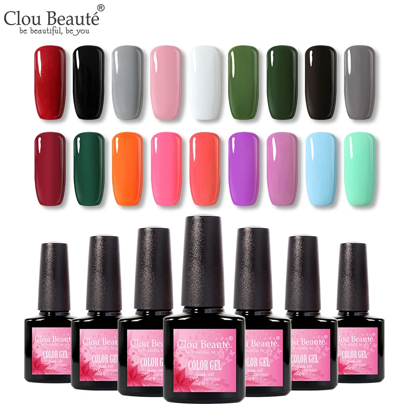Гель лак для ногтей Clou Beaute 10 мл Полупостоянный Гибридный отмачиваемый Белый УФ
