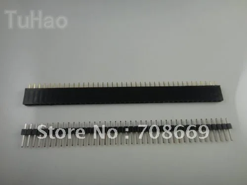

200 шт. 1x40 Pin 2,54 мм Однорядный женский и мужской штыревой разъем
