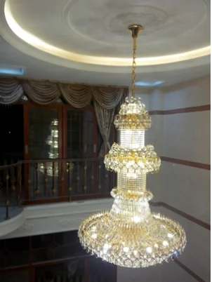 Дуплексная напольная Хрустальная большая люстра для гостиной