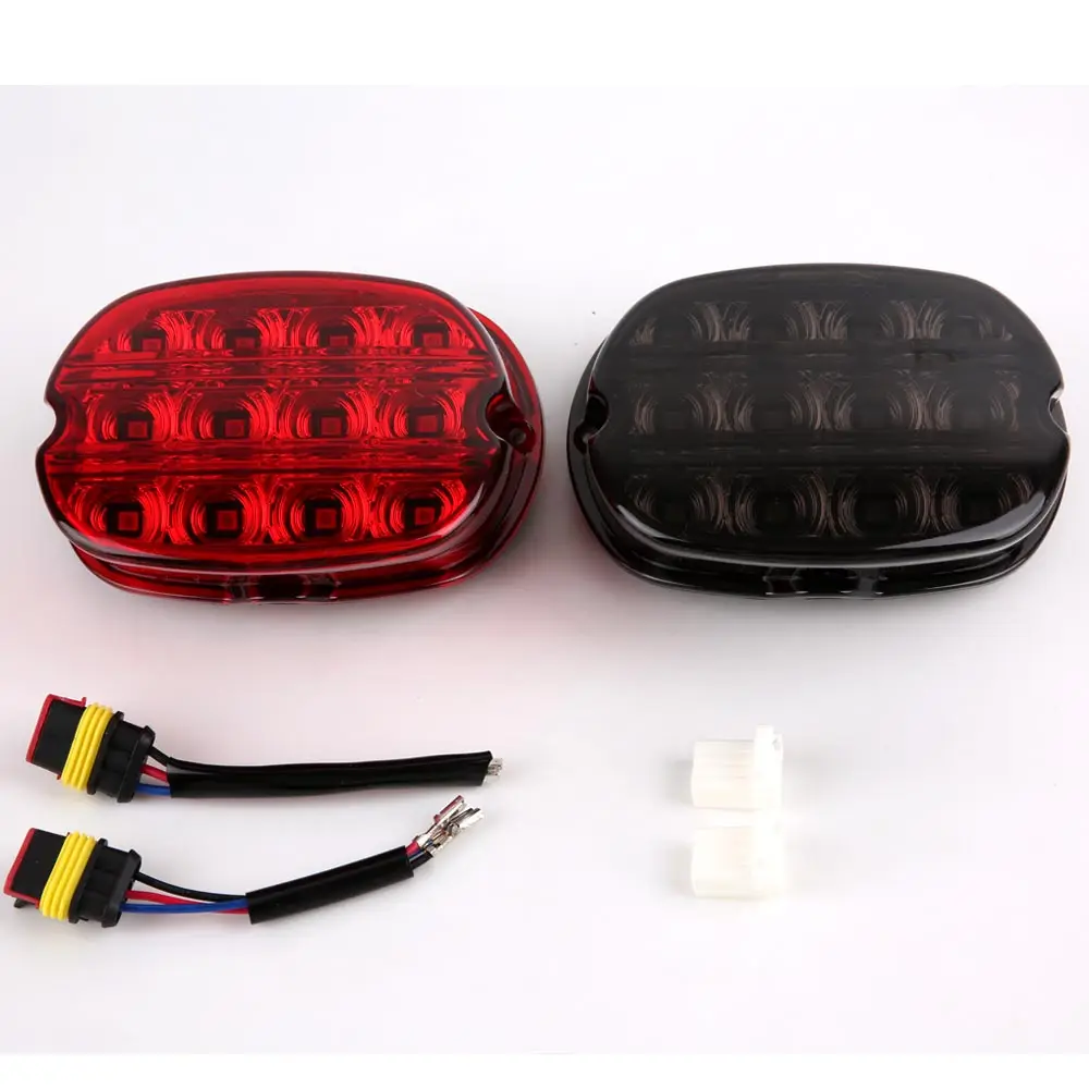 Motorcycle LED Brake Tail Light License Plate Lamp For Harley Touring Road King Electra Glide |