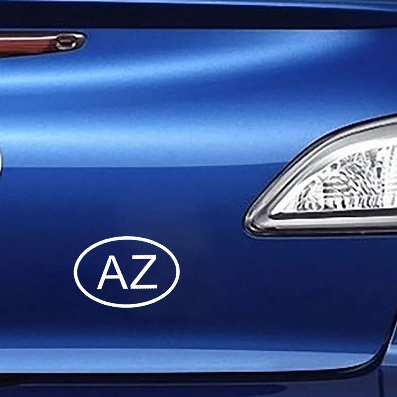 YJZT 14 4 см * 9 8 Виниловая наклейка автомобильная AZ Аризона страна код овальный