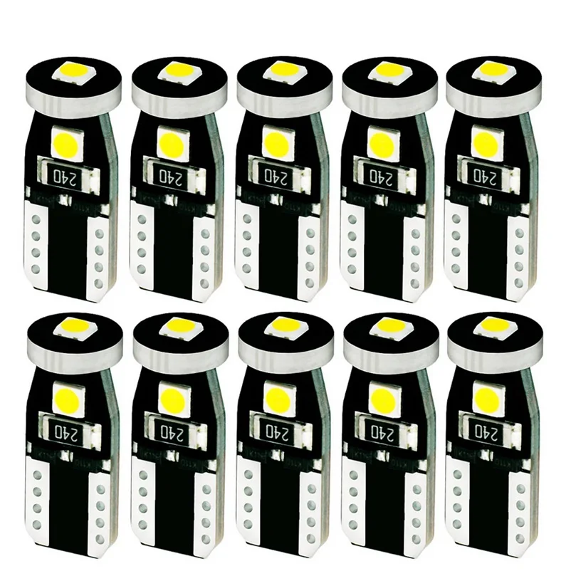 10 шт. Автомобильные светодиодные лампы T10 3 SMD 3030|Сигнальная лампа| |
