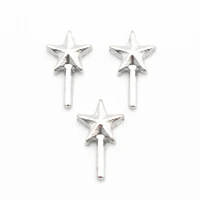hot sale 20pcslot metal simple magic stick silver floating charms for living glass floating lockets pendant necklace jewelry