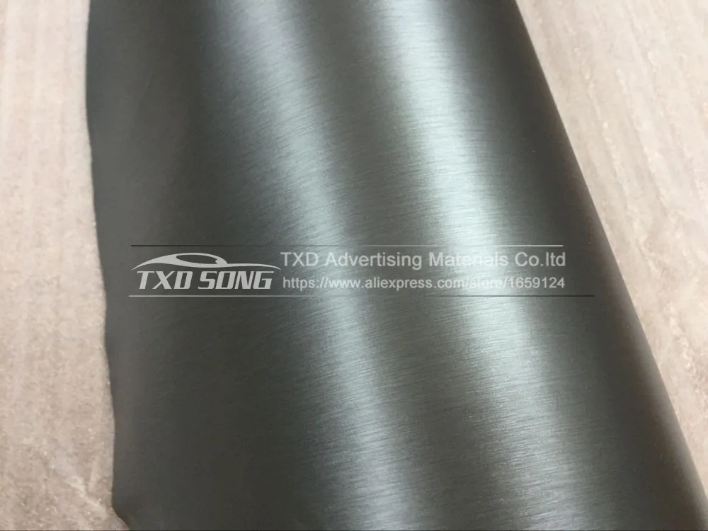 Premium Grey Matte Chrome Brushed Metallic Vinyl Film Sticker Bubble Free Car Wrapping brushed film | Автомобили и мотоциклы