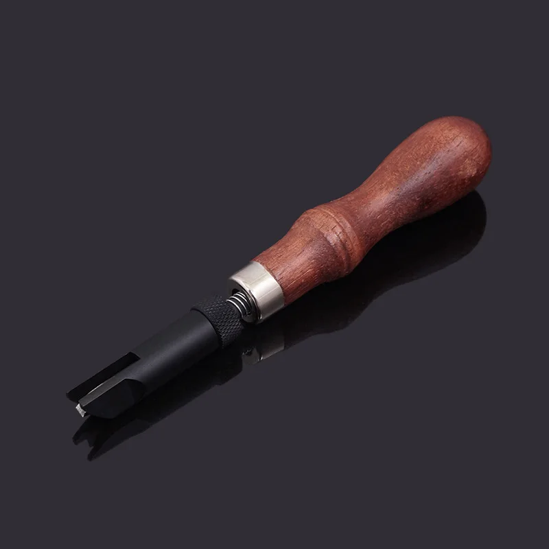 Adjustable V Type Push Gouge Grooving Creasing Device Tools Convenient Leather Working Tool for Craft DIY/ Making/ | Дом и сад