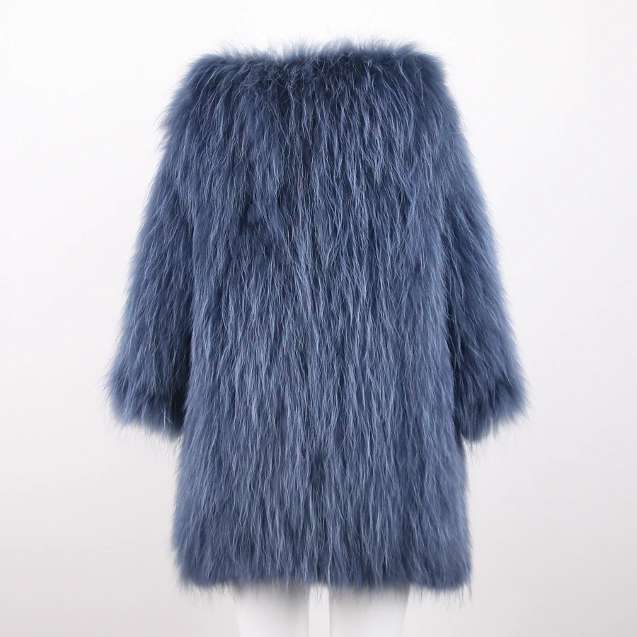 Розовый Java QC8111 бесплатная доставка натуральная натуральный мех енота пальто из