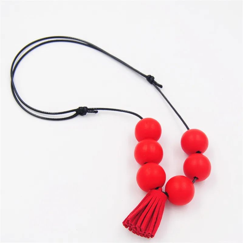 1 шт. новинка милая подвеска в виде деревянного круглого шара длинный женский