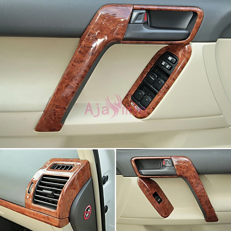 Для Toyota Land Cruiser 150 Prado LC150 FJ150 2010-2018 внутренняя деревянная дверная ручка захват