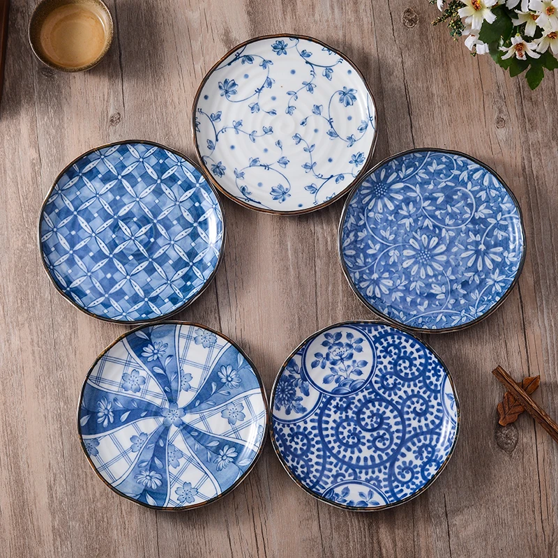 Японская ручная роспись керамическая тарелка чаша для супа салата Сделано в