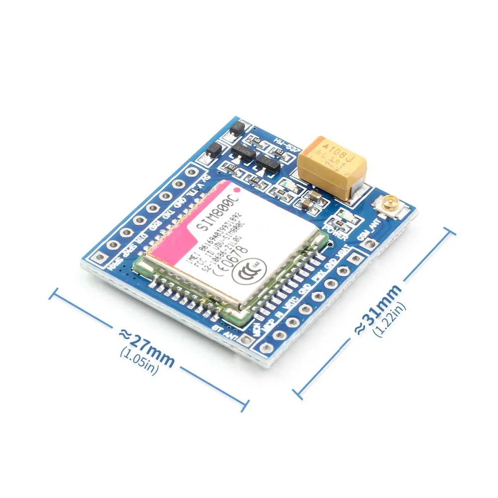 SIM800C GSM GPRS модуль 5 В/3 3 в TTL макетная плата IPEX с Bluetooth и TTS STM32 C51 | Электронные