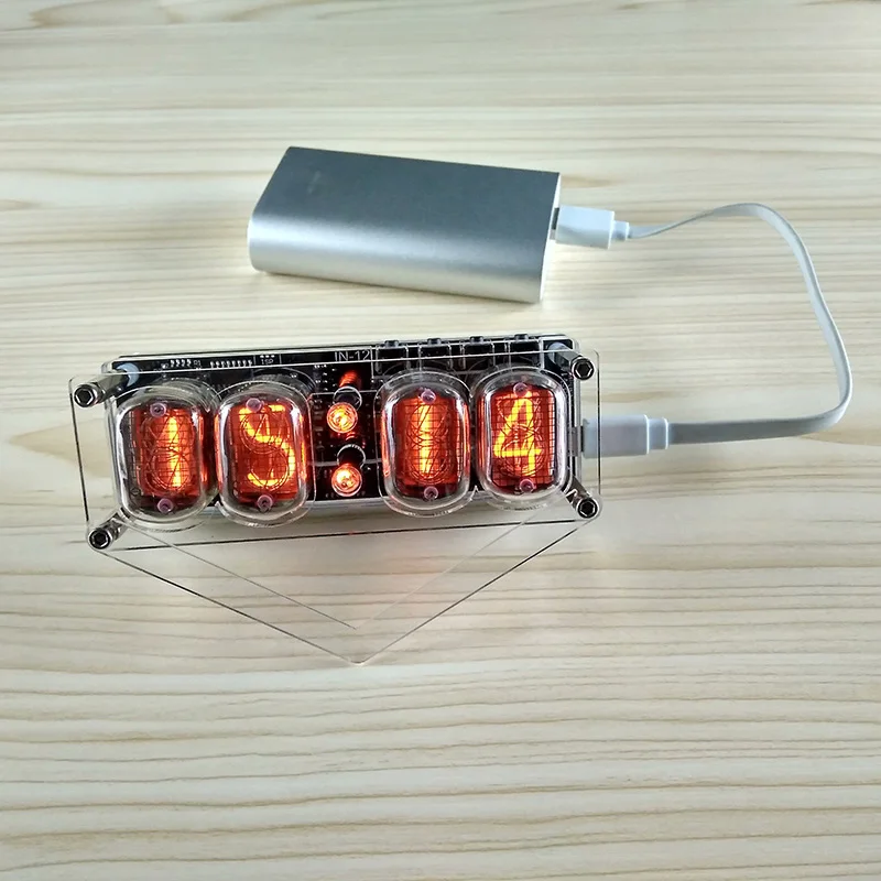 Светящиеся часы 12 дюймов 4 значные цветсветодиодный светодиодные DS3231 nixie в том