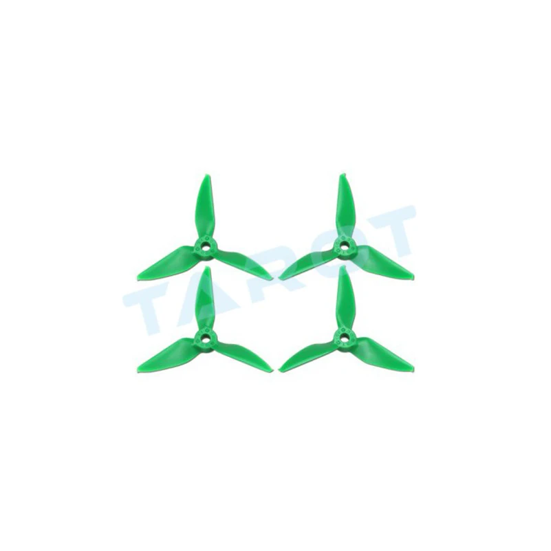 Green 2 cw 2 ccw 5051 Props 3 Blade Propeller 5 X 5.1 Inch Mini Propellers for 2205 2305 Motors Racing Through FPV Quadcopter Drone - Color: Green