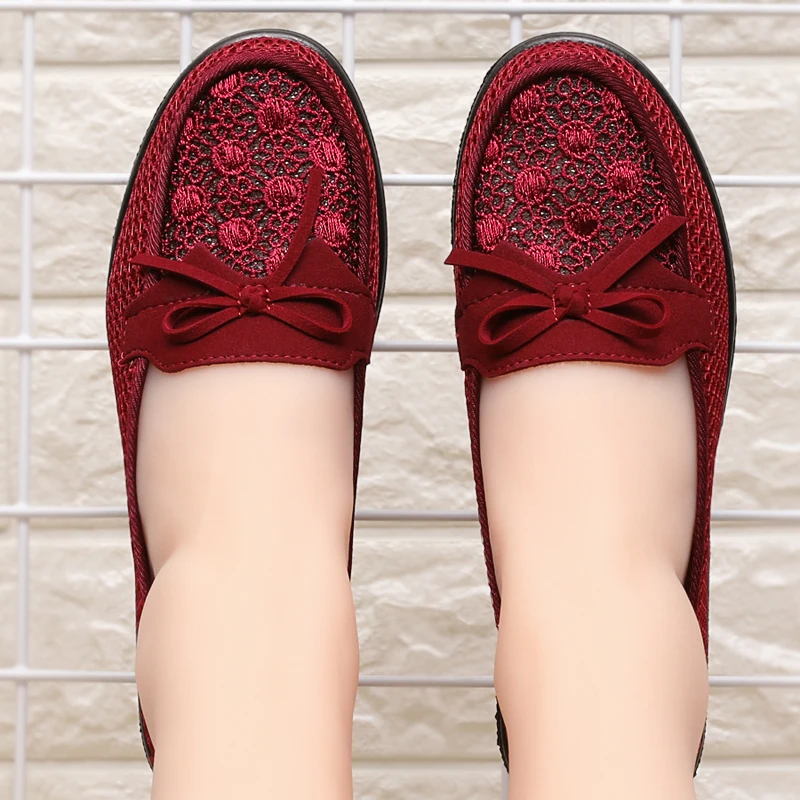 Женские лоферы на плоской подошве SONDR Летние мокасины платформе сетчатые