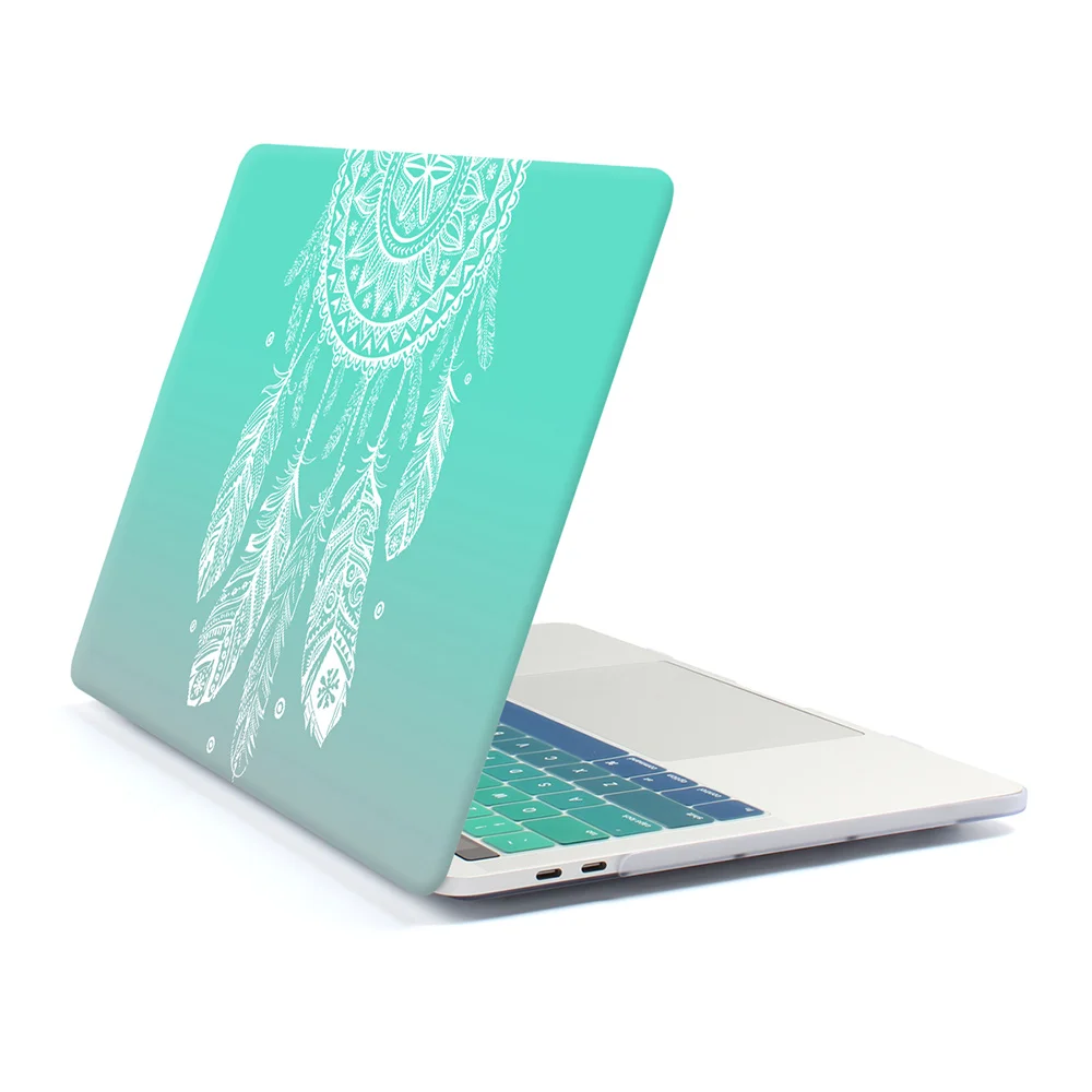 Пластиковый жесткий чехол с клавиатурой для MacBook Air 13 11 Pro 13 15 Touch Bar A2159 A1932 12 1" Ловец снов