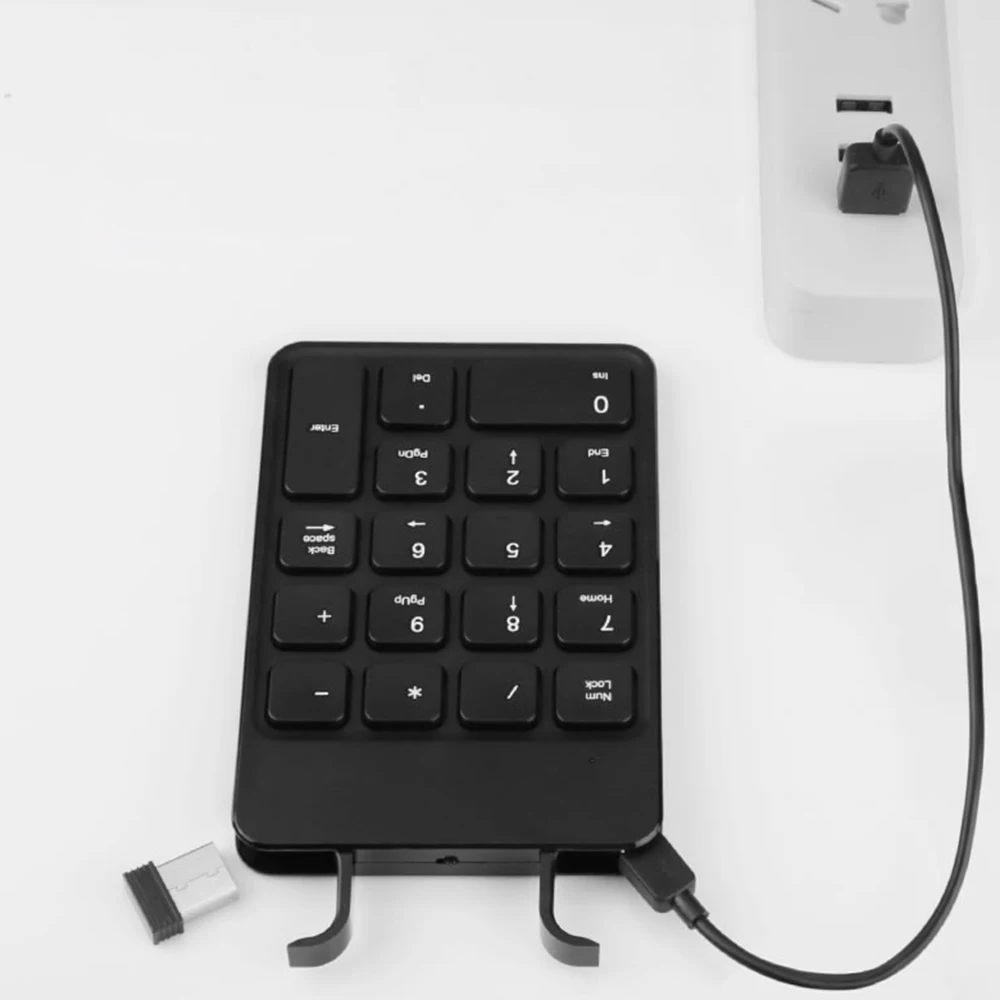 [AVATTO] Беспроводная USB Клавиатура 2 4 ГГц с цифрами и 18 клавиш шоколадная клавиатура