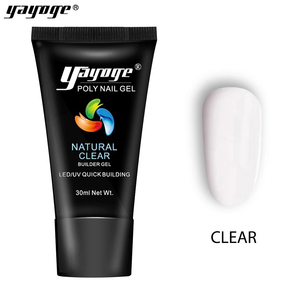 P26-clear Yayoge polygelgel Наборы 30 мл маникюрный набор для наращивания ногтей Гель-лак для наращивания ногтей УФ светодиодный акриловый - Цвет: P26-clear