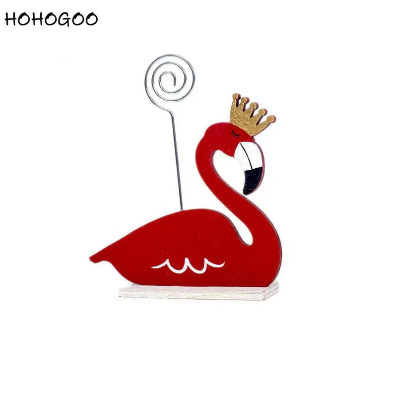 HOHOGOO 1 шт. 13 5 см Фламинго настольные украшения Дерево Розовый Красный День Святого