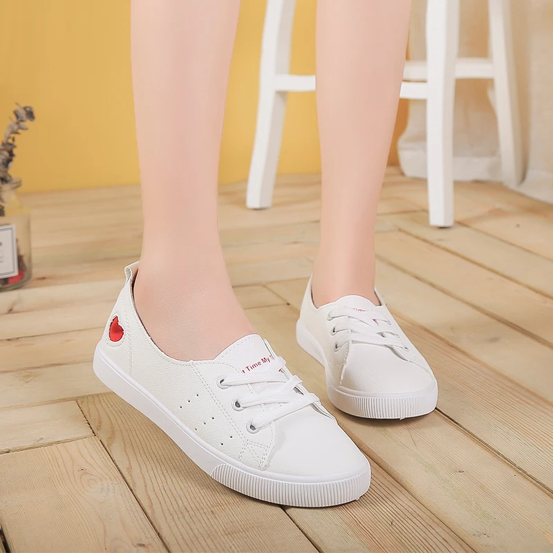 Модная женская обувь на плоской подошве со шнуровкой Женская повседневная из