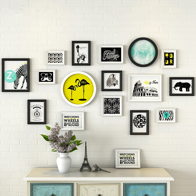 Европейские 16 шт./компл. деревянные рамки для картин детская фоторамка стен рамка